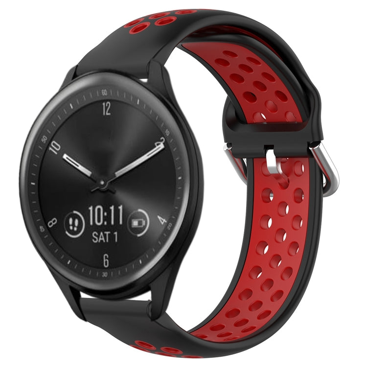 20mm Perforated Breathable Sports Silicone Watch Band, For Garmin Vivomove Trend, For Garmin Vivomove Sport, For Garmin Vivoactive3
