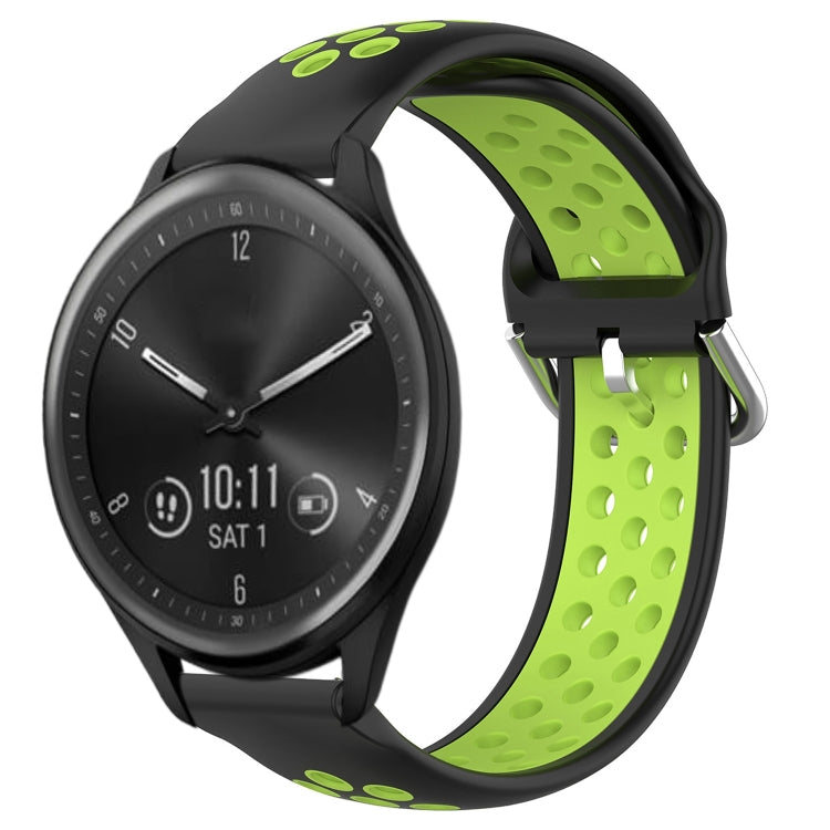 20mm Perforated Breathable Sports Silicone Watch Band, For Garmin Vivomove Trend, For Garmin Vivomove Sport, For Garmin Vivoactive3