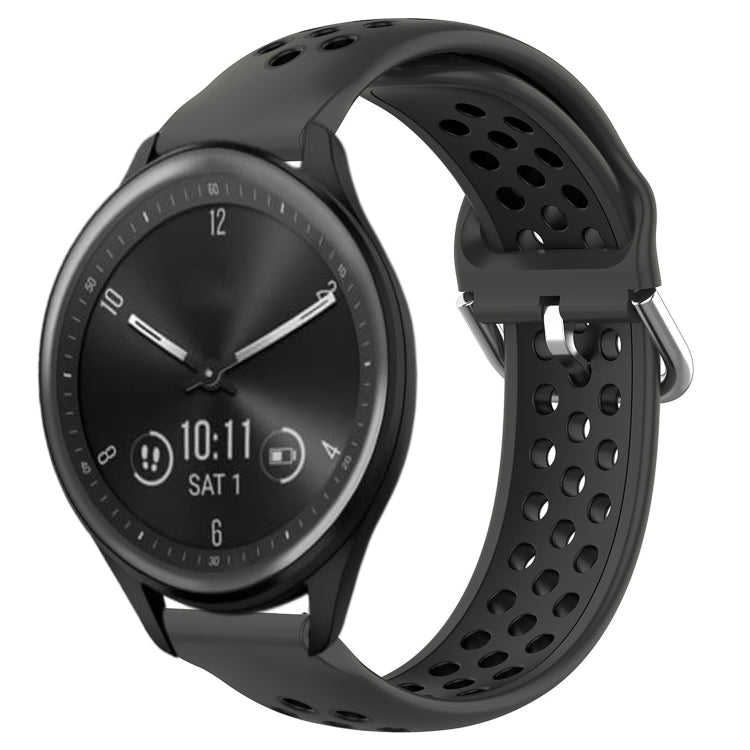 20mm Perforated Breathable Sports Silicone Watch Band, For Garmin Vivomove Trend, For Garmin Vivomove Sport, For Garmin Vivoactive3
