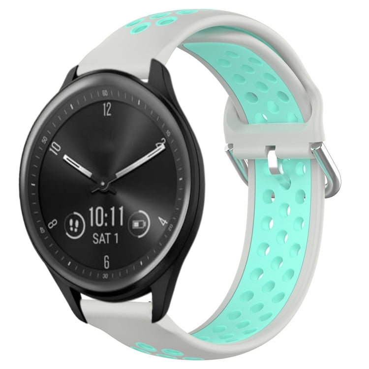 20mm Perforated Breathable Sports Silicone Watch Band, For Garmin Vivomove Trend, For Garmin Vivomove Sport, For Garmin Vivoactive3