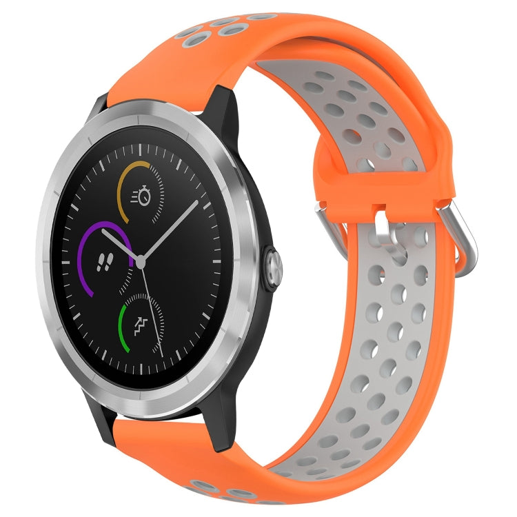 20mm Perforated Breathable Sports Silicone Watch Band, For Garmin Vivomove Trend, For Garmin Vivomove Sport, For Garmin Vivoactive3