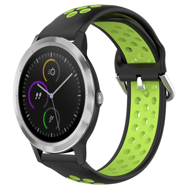 20mm Perforated Breathable Sports Silicone Watch Band, For Garmin Vivomove Trend, For Garmin Vivomove Sport, For Garmin Vivoactive3