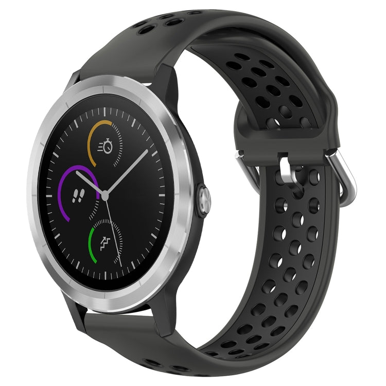20mm Perforated Breathable Sports Silicone Watch Band, For Garmin Vivomove Trend, For Garmin Vivomove Sport, For Garmin Vivoactive3