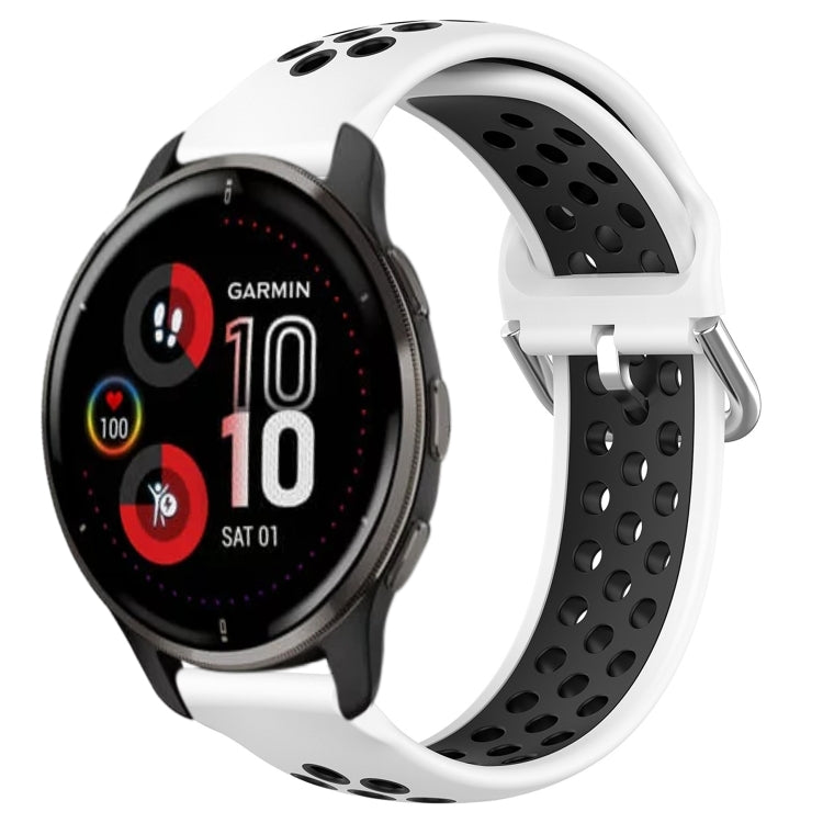 20mm Perforated Breathable Sports Silicone Watch Band, For Garmin Vivoactive3 Music, For Garmin Venu 2 Plus, For Garmin Approach S40