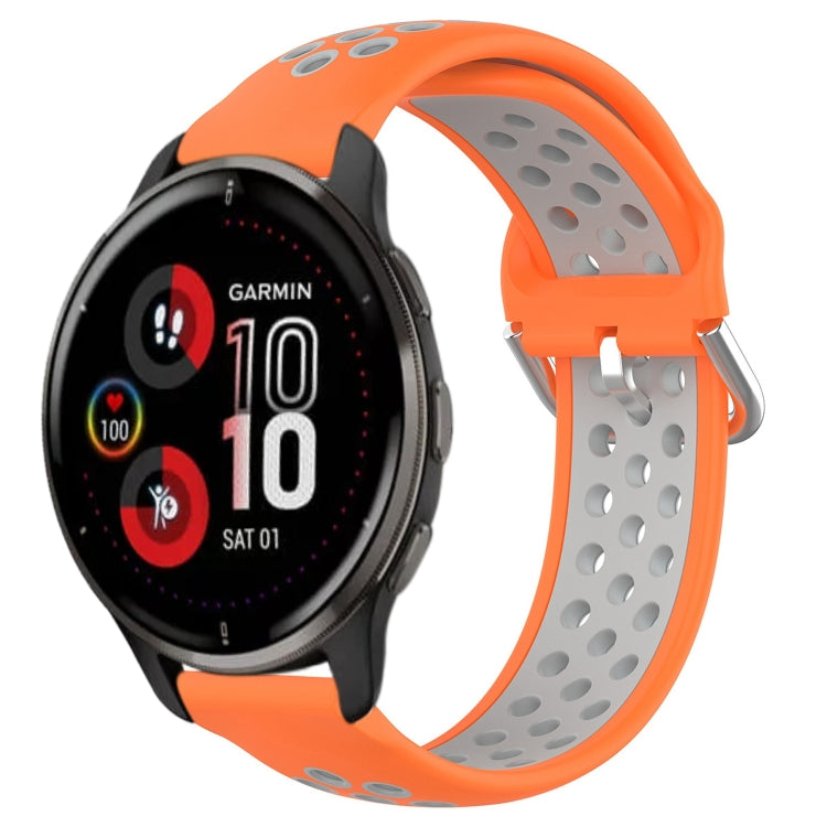 20mm Perforated Breathable Sports Silicone Watch Band, For Garmin Vivoactive3 Music, For Garmin Venu 2 Plus, For Garmin Approach S40
