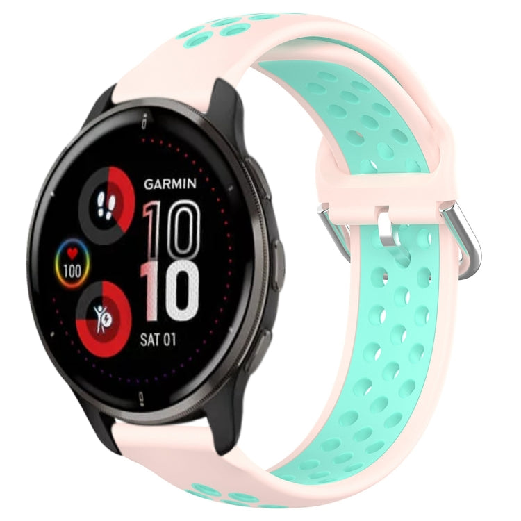 20mm Perforated Breathable Sports Silicone Watch Band, For Garmin Vivoactive3 Music, For Garmin Venu 2 Plus, For Garmin Approach S40