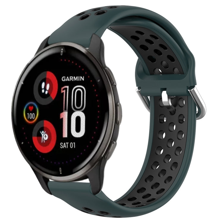 20mm Perforated Breathable Sports Silicone Watch Band, For Garmin Vivoactive3 Music, For Garmin Venu 2 Plus, For Garmin Approach S40