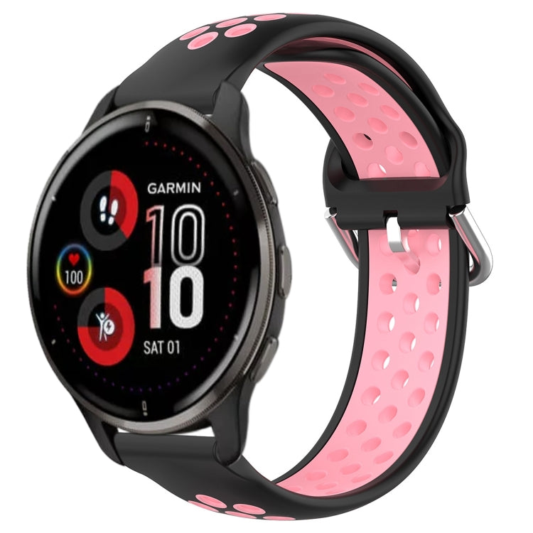20mm Perforated Breathable Sports Silicone Watch Band, For Garmin Vivoactive3 Music, For Garmin Venu 2 Plus, For Garmin Approach S40