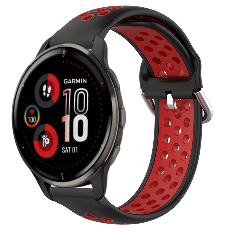 20mm Perforated Breathable Sports Silicone Watch Band, For Garmin Vivoactive3 Music, For Garmin Venu 2 Plus, For Garmin Approach S40