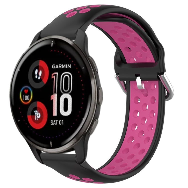 20mm Perforated Breathable Sports Silicone Watch Band, For Garmin Vivoactive3 Music, For Garmin Venu 2 Plus, For Garmin Approach S40