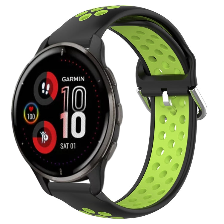 20mm Perforated Breathable Sports Silicone Watch Band, For Garmin Vivoactive3 Music, For Garmin Venu 2 Plus, For Garmin Approach S40