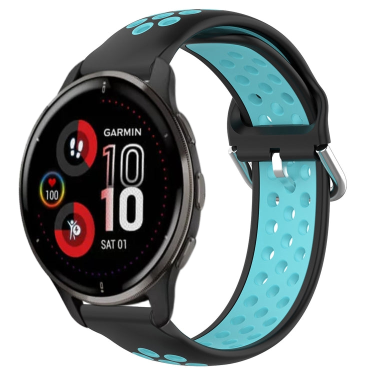 20mm Perforated Breathable Sports Silicone Watch Band, For Garmin Vivoactive3 Music, For Garmin Venu 2 Plus, For Garmin Approach S40