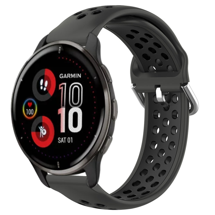20mm Perforated Breathable Sports Silicone Watch Band, For Garmin Vivoactive3 Music, For Garmin Venu 2 Plus, For Garmin Approach S40