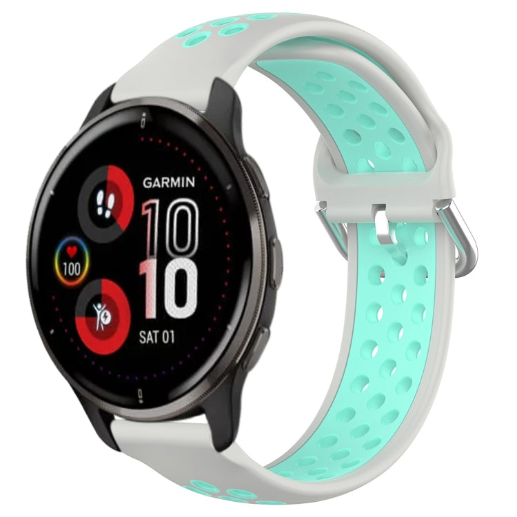 20mm Perforated Breathable Sports Silicone Watch Band, For Garmin Vivoactive3 Music, For Garmin Venu 2 Plus, For Garmin Approach S40