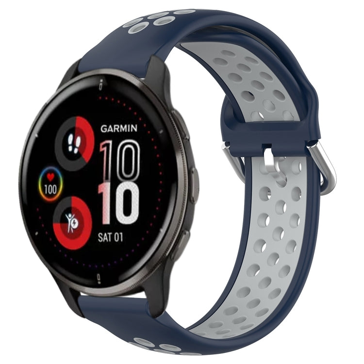 20mm Perforated Breathable Sports Silicone Watch Band, For Garmin Vivoactive3 Music, For Garmin Venu 2 Plus, For Garmin Approach S40