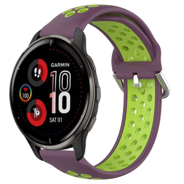 20mm Perforated Breathable Sports Silicone Watch Band, For Garmin Vivoactive3 Music, For Garmin Venu 2 Plus, For Garmin Approach S40
