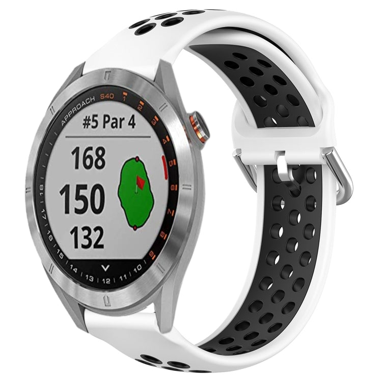 20mm Perforated Breathable Sports Silicone Watch Band, For Garmin Vivoactive3 Music, For Garmin Venu 2 Plus, For Garmin Approach S40
