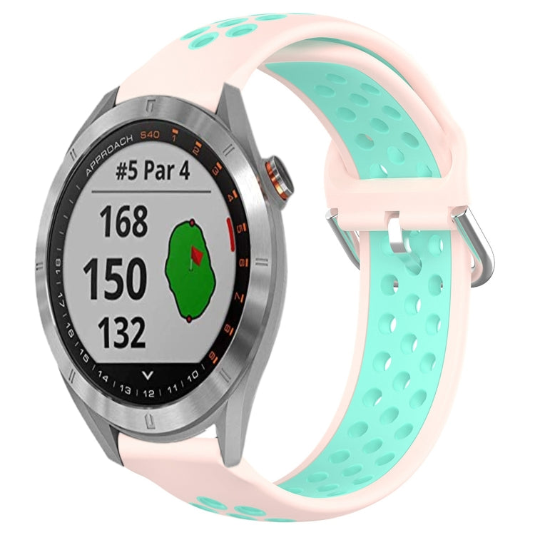 20mm Perforated Breathable Sports Silicone Watch Band, For Garmin Vivoactive3 Music, For Garmin Venu 2 Plus, For Garmin Approach S40