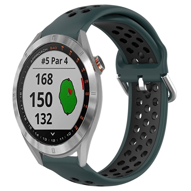 20mm Perforated Breathable Sports Silicone Watch Band, For Garmin Vivoactive3 Music, For Garmin Venu 2 Plus, For Garmin Approach S40