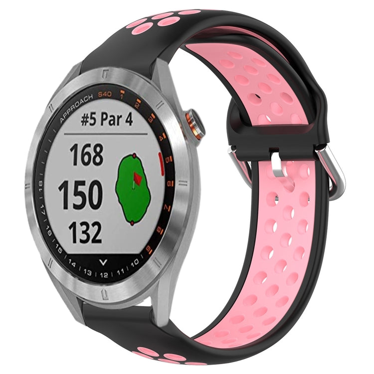 20mm Perforated Breathable Sports Silicone Watch Band, For Garmin Vivoactive3 Music, For Garmin Venu 2 Plus, For Garmin Approach S40