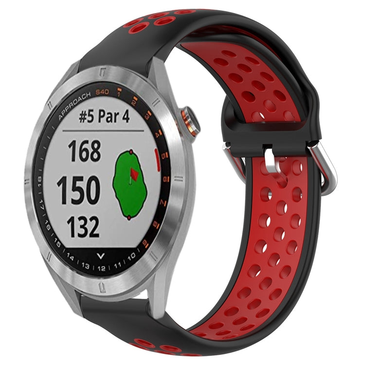 20mm Perforated Breathable Sports Silicone Watch Band, For Garmin Vivoactive3 Music, For Garmin Venu 2 Plus, For Garmin Approach S40