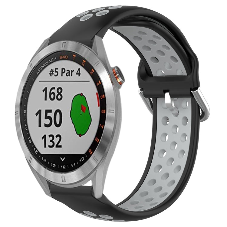 20mm Perforated Breathable Sports Silicone Watch Band, For Garmin Vivoactive3 Music, For Garmin Venu 2 Plus, For Garmin Approach S40