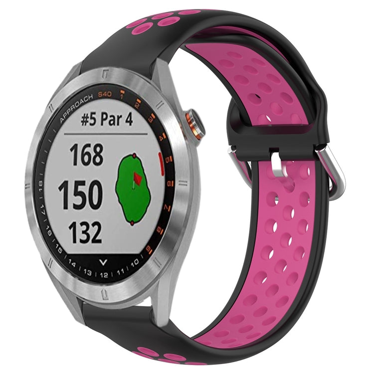 20mm Perforated Breathable Sports Silicone Watch Band, For Garmin Vivoactive3 Music, For Garmin Venu 2 Plus, For Garmin Approach S40