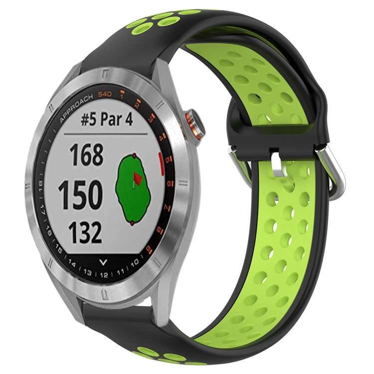 20mm Perforated Breathable Sports Silicone Watch Band, For Garmin Vivoactive3 Music, For Garmin Venu 2 Plus, For Garmin Approach S40
