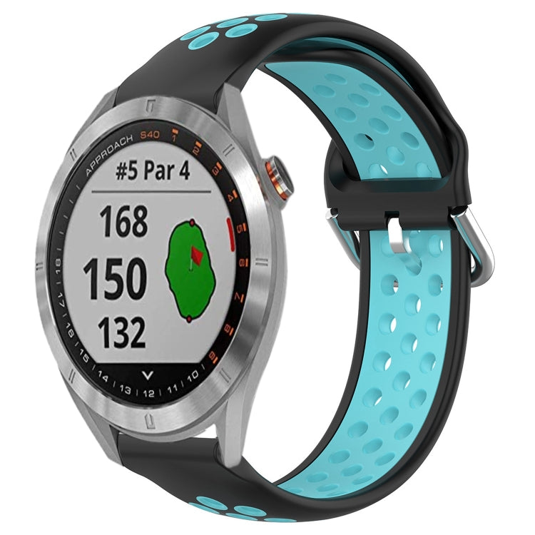 20mm Perforated Breathable Sports Silicone Watch Band, For Garmin Vivoactive3 Music, For Garmin Venu 2 Plus, For Garmin Approach S40