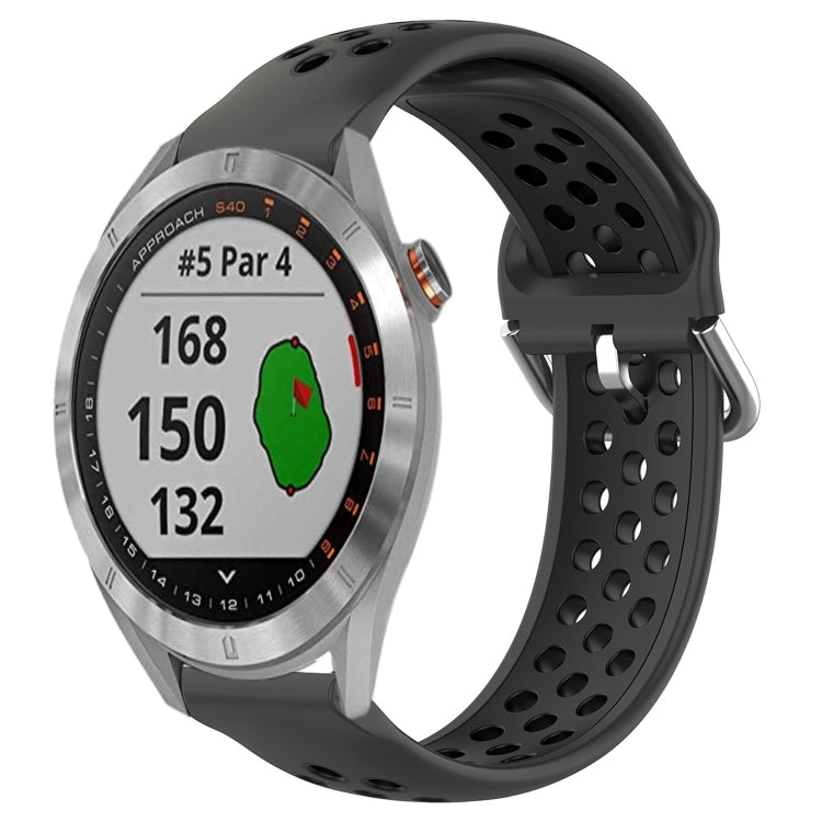 20mm Perforated Breathable Sports Silicone Watch Band, For Garmin Vivoactive3 Music, For Garmin Venu 2 Plus, For Garmin Approach S40