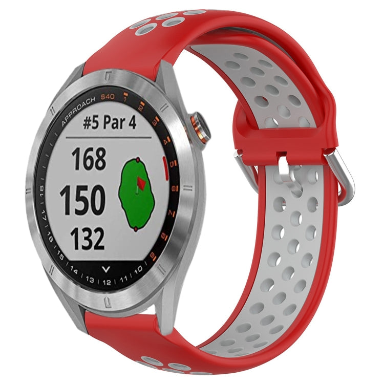 20mm Perforated Breathable Sports Silicone Watch Band, For Garmin Vivoactive3 Music, For Garmin Venu 2 Plus, For Garmin Approach S40
