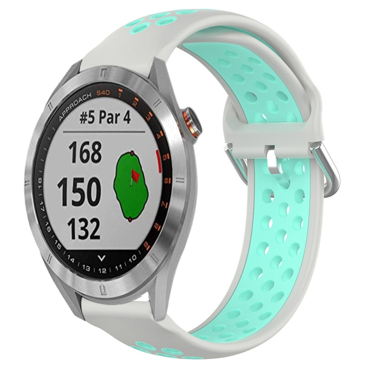 20mm Perforated Breathable Sports Silicone Watch Band, For Garmin Vivoactive3 Music, For Garmin Venu 2 Plus, For Garmin Approach S40