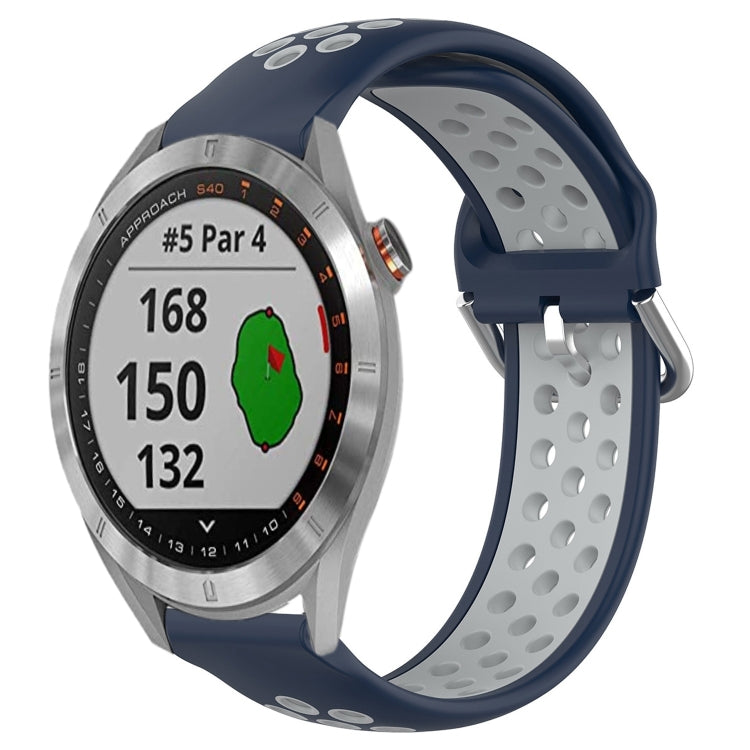 20mm Perforated Breathable Sports Silicone Watch Band, For Garmin Vivoactive3 Music, For Garmin Venu 2 Plus, For Garmin Approach S40