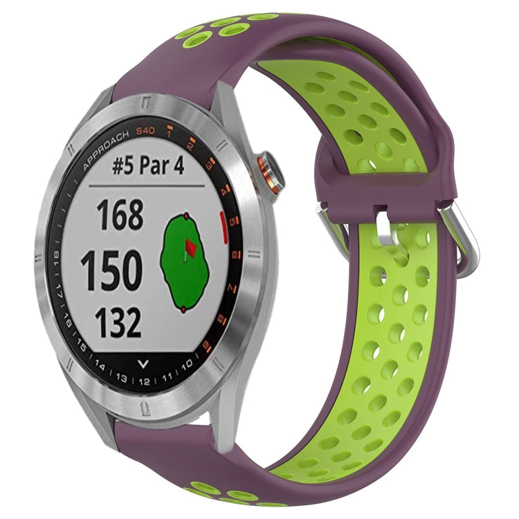 20mm Perforated Breathable Sports Silicone Watch Band, For Garmin Vivoactive3 Music, For Garmin Venu 2 Plus, For Garmin Approach S40