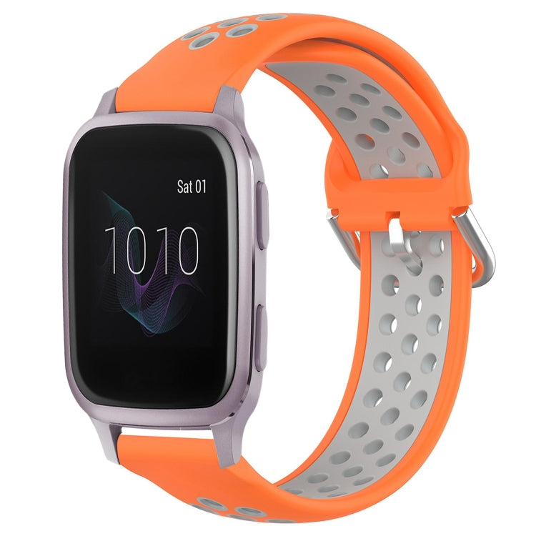 20mm Perforated Breathable Sports Silicone Watch Band, For Garmin Venu SQ, For Garmin VivoMove Style, For Garmin VivoMove Luxe