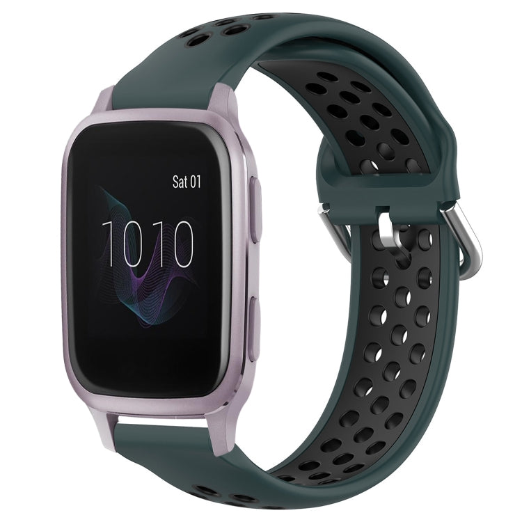 20mm Perforated Breathable Sports Silicone Watch Band, For Garmin Venu SQ, For Garmin VivoMove Style, For Garmin VivoMove Luxe