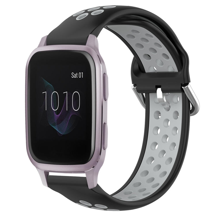 20mm Perforated Breathable Sports Silicone Watch Band, For Garmin Venu SQ, For Garmin VivoMove Style, For Garmin VivoMove Luxe