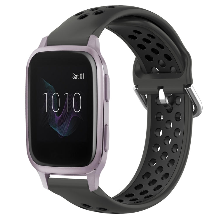 20mm Perforated Breathable Sports Silicone Watch Band, For Garmin Venu SQ, For Garmin VivoMove Style, For Garmin VivoMove Luxe