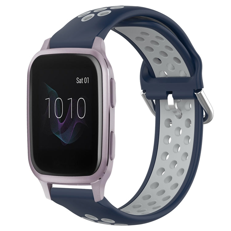 20mm Perforated Breathable Sports Silicone Watch Band, For Garmin Venu SQ, For Garmin VivoMove Style, For Garmin VivoMove Luxe