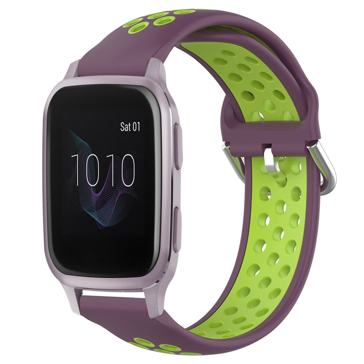 20mm Perforated Breathable Sports Silicone Watch Band, For Garmin Venu SQ, For Garmin VivoMove Style, For Garmin VivoMove Luxe