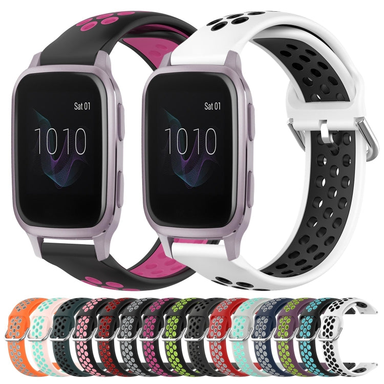 20mm Perforated Breathable Sports Silicone Watch Band, For Garmin Venu SQ, For Garmin VivoMove Style, For Garmin VivoMove Luxe