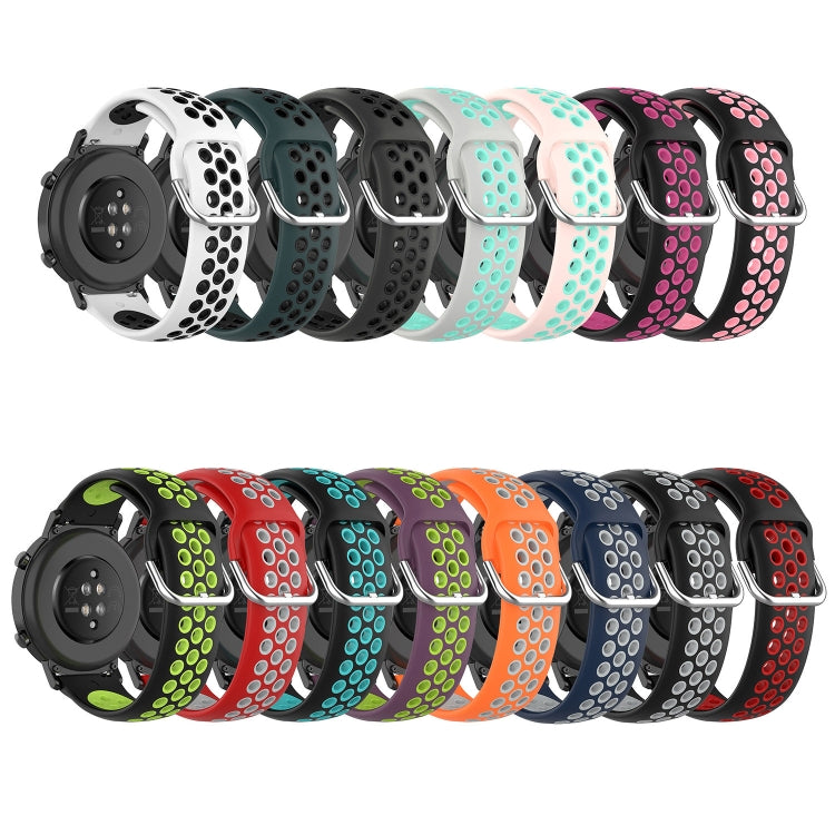 20mm Perforated Breathable Sports Silicone Watch Band, For Garmin Venu SQ, For Garmin VivoMove Style, For Garmin VivoMove Luxe
