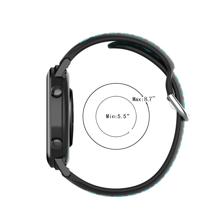 20mm Perforated Breathable Sports Silicone Watch Band, For Garmin Venu SQ, For Garmin VivoMove Style, For Garmin VivoMove Luxe