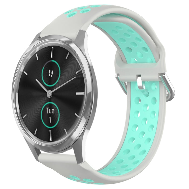 20mm Perforated Breathable Sports Silicone Watch Band, For Garmin Venu SQ, For Garmin VivoMove Style, For Garmin VivoMove Luxe