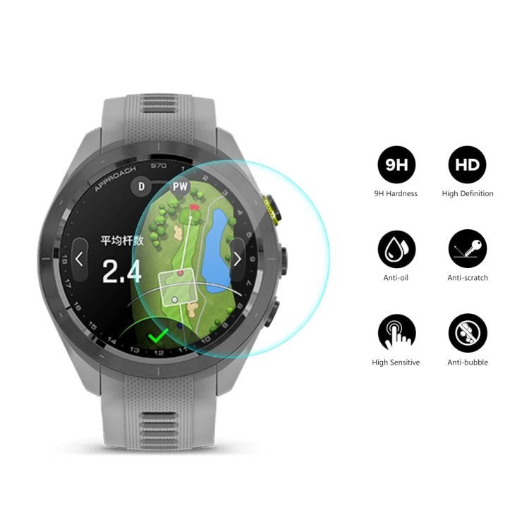 10pcs ENKAY 0.2mm 9H Tempered Glass Screen Protector Watch Film, For Garmin Approach S70 42mm, For Garmin Epix Pro Gen 2 51mm - NMNYSX