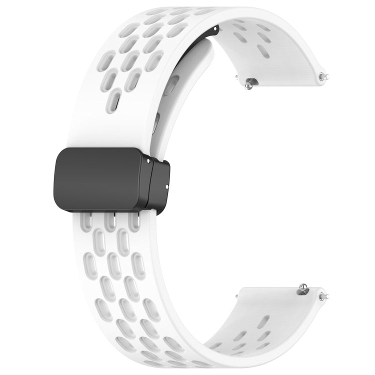 20mm Folding Magnetic Clasp Silicone Watch Band, For Garmin Forerunner 55, For Garmin Forerunner 158, For Garmin Forerunner 245 Music