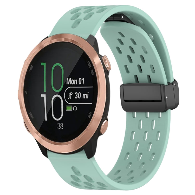 20mm Folding Magnetic Clasp Silicone Watch Band, For Garmin Forerunner 645, For Garmin Vivomove Sport, For Garmin VivoMove Style