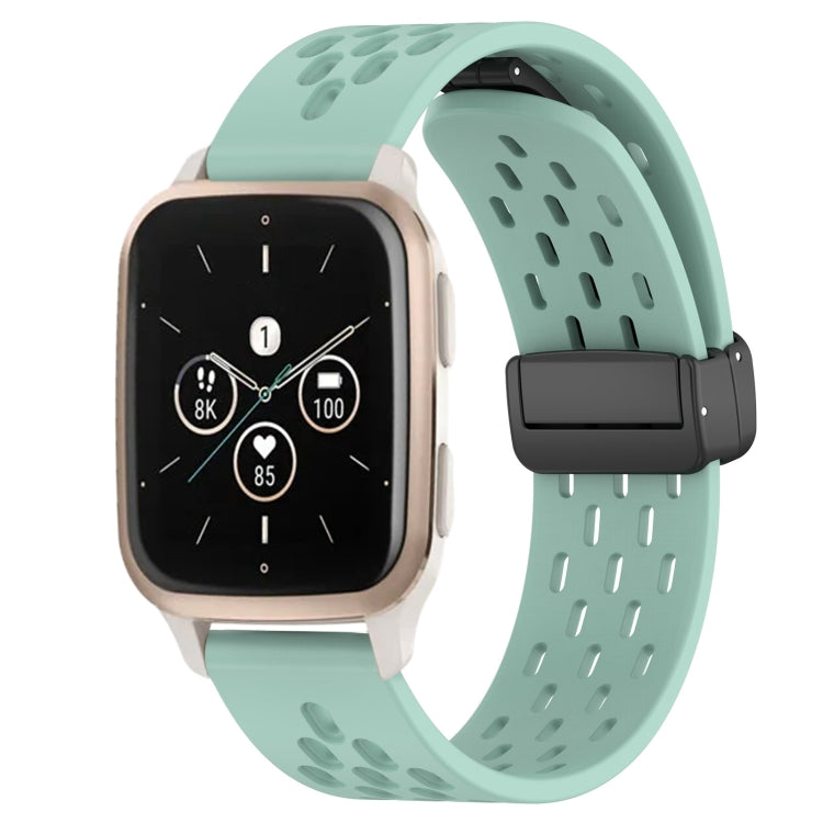 20mm Folding Magnetic Clasp Silicone Watch Band, For GarminMove Trend, For Garmin Forerunner Sq2 Music, For Garmin Forerunner Sq2