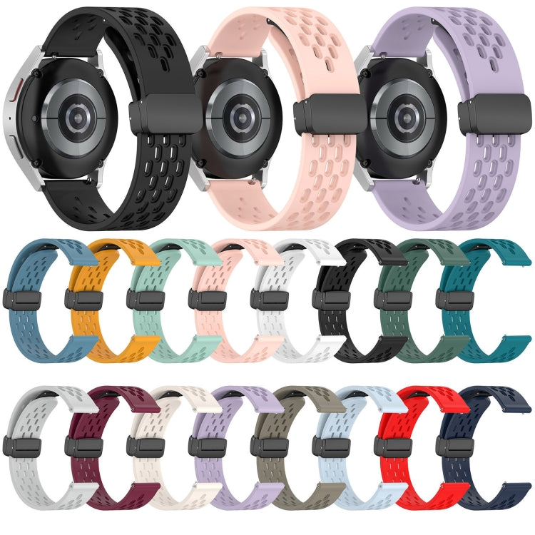 20mm Folding Magnetic Clasp Silicone Watch Band, For Garmin Venu SQ, For Garmin Forerunner 645 Music, For Garmin Approach S40