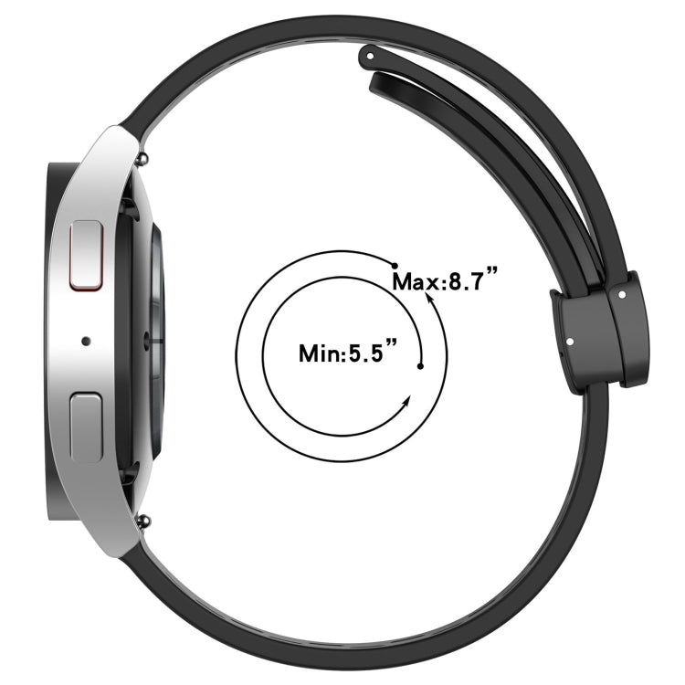 20mm Folding Magnetic Clasp Silicone Watch Band, For Garmin Venu SQ, For Garmin Forerunner 645 Music, For Garmin Approach S40